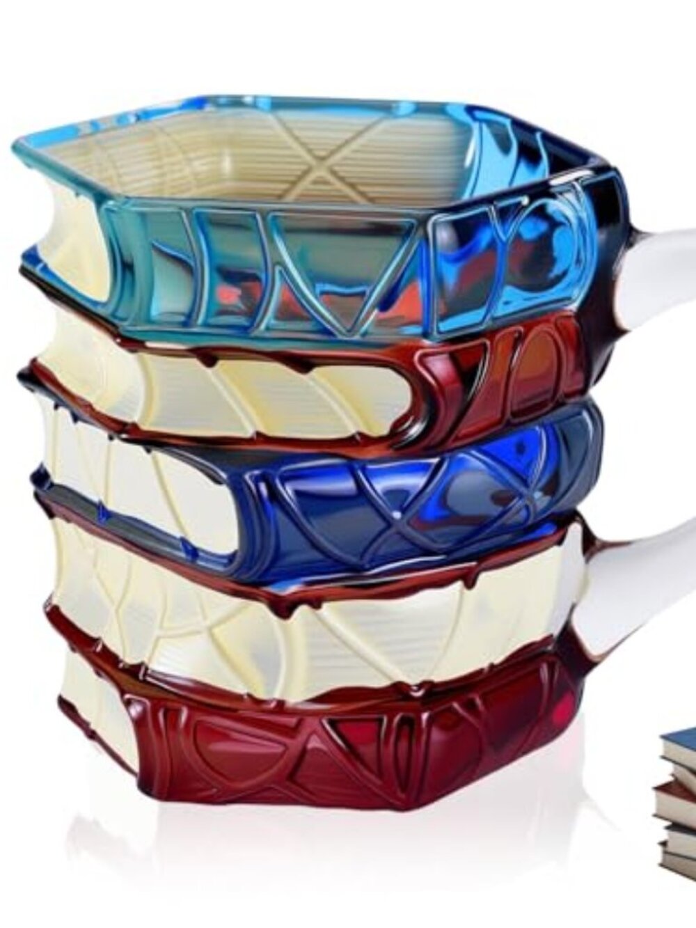 1 PCS Painted Book Mug 3D Hand Painted Coffee Cup 7 OZ Stained Glass Coffee Mug